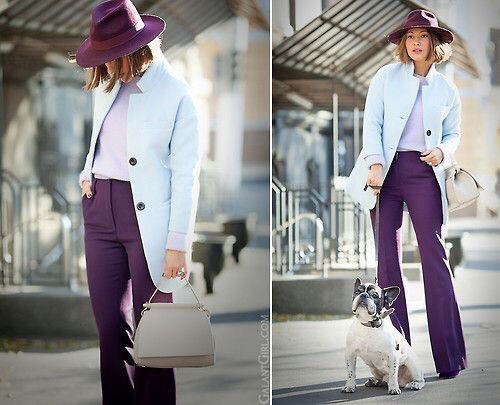 Как носить фиолетовый: 10 образов для осенне-зимнего гардероба