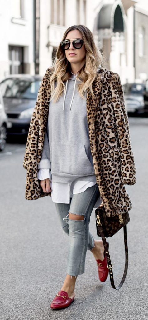 Как носить пальто с леопардовым принтом: 10 диких образов в street-style
