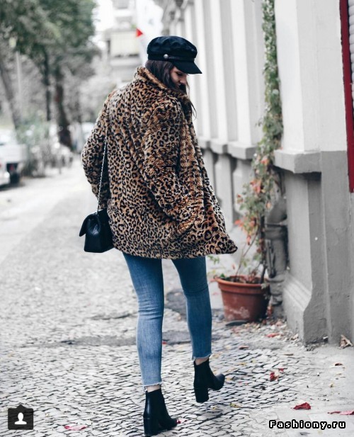 Как носить пальто с леопардовым принтом: 10 диких образов в street-style