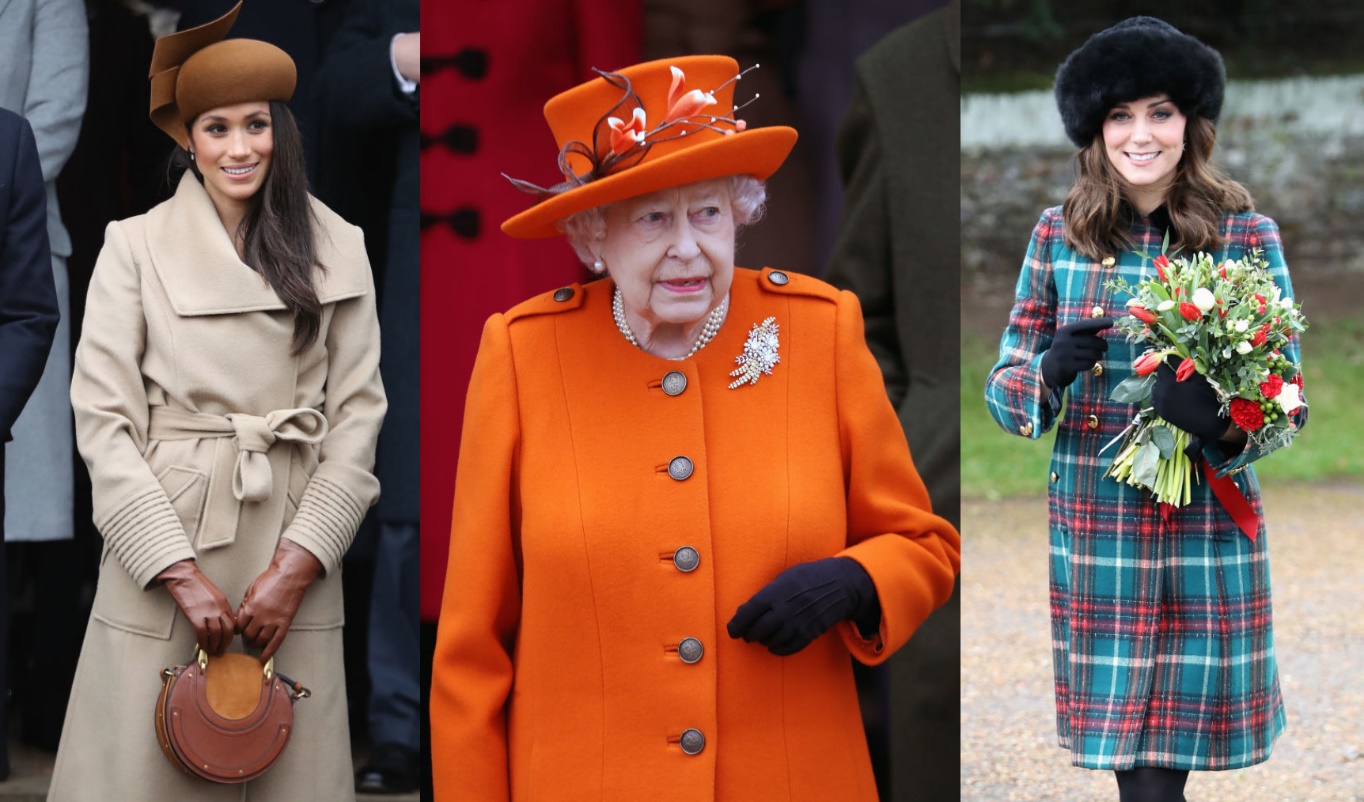Королевский пример: образы Елизаветы II на Рождество 2018. Очень стильно!