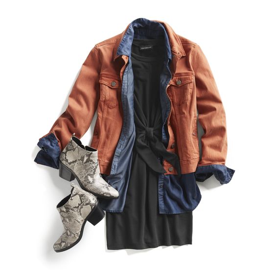 Модные образы с джинсовыми куртками и ботинками для осенней прогулки