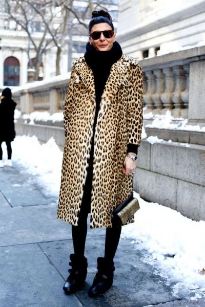 25 идей, с чем носить леопардовое пальто и выглядеть дорого
